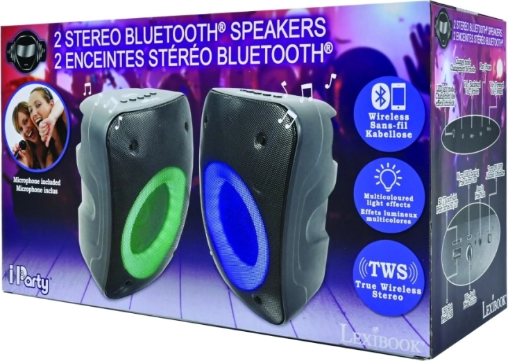 Lexibook iParty set de altavoces Bluetooth portátiles con micrófono