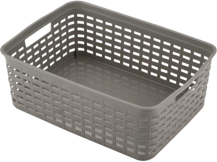 Cesta de almacenamiento de plástico HEIDRUN 39 × 29 × 13 cm, mix de colores