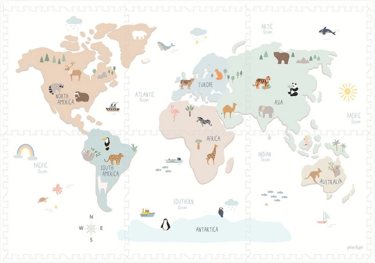 Mapa del mundo para un descubrimiento divertido