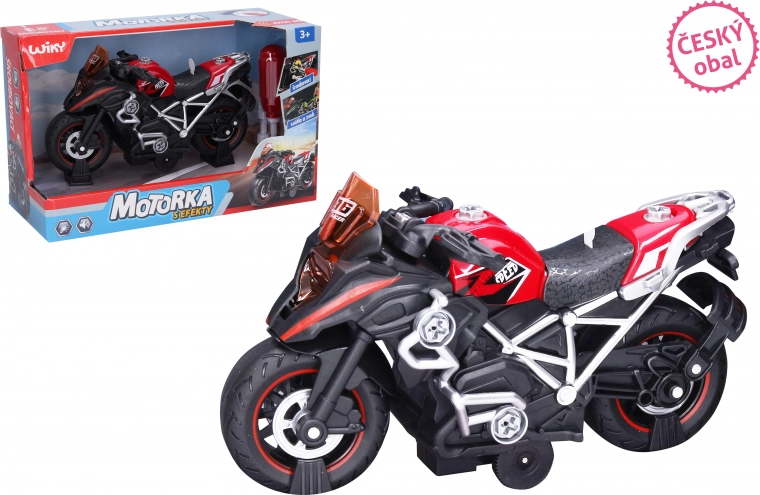 Moto roja atornillable con efectos