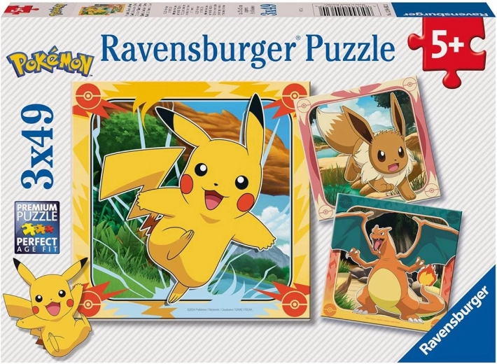Puzzle Pokémon 3x49 piezas RAVENSBURGER