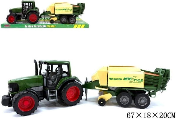 Tractor con máquina agrícola