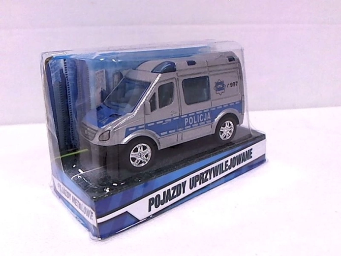 Mini furgón policial 8 cm