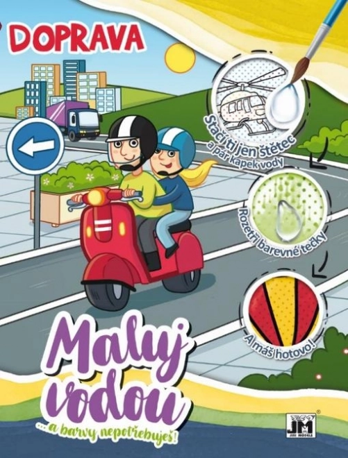 Libro para colorear con agua A4 Transporte