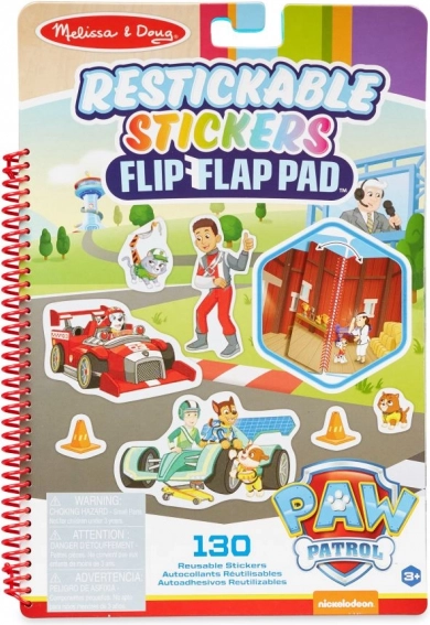 Paw Patrol pegatinas reposicionables Flip‑Flap – misiones clásicas