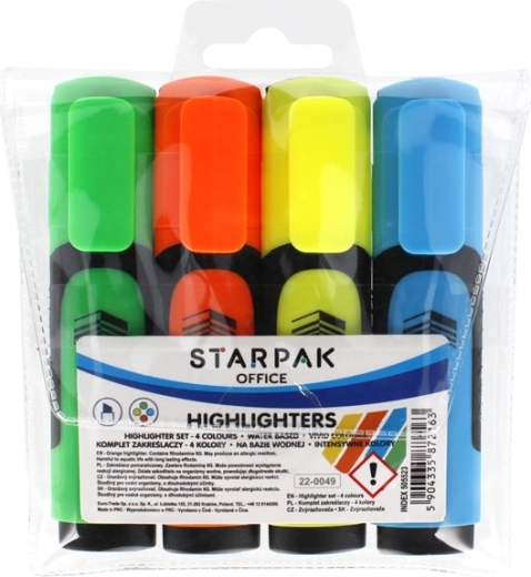 Set de resaltadores STARPak en 4 colores