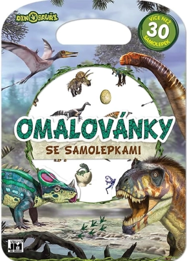Libro para colorear con pegatinas: dinosaurios