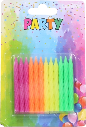 Velas neón 24 uds