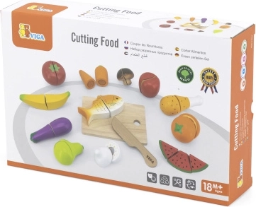 VIGA set de alimentos de madera para cortar