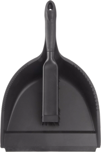 Juego de escoba de mano y recogedor de plástico (UH) negro