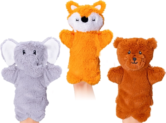 Marioneta de mano de peluche con forma de animal 25 cm