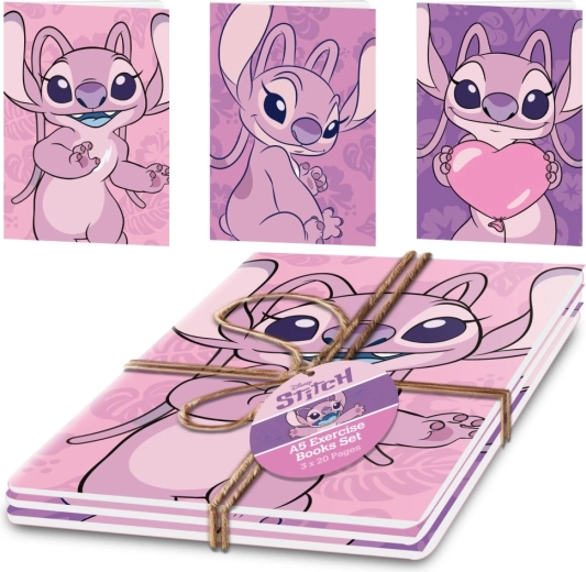 Lilo y Stitch set de cuadernos A5 Angel (3 uds)