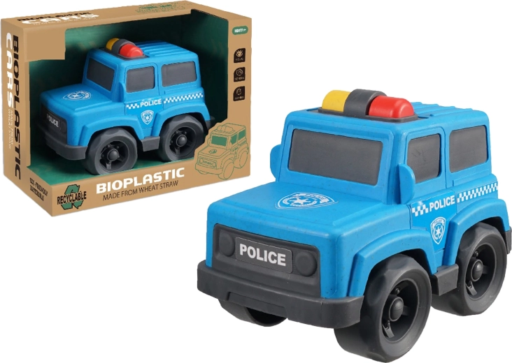 Coche de policía de bioplástico 17 cm