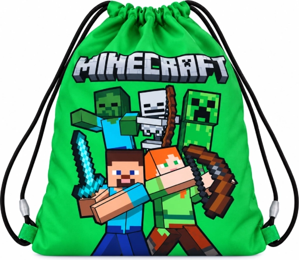 Bolsa infantil para la espalda Minecraft verde