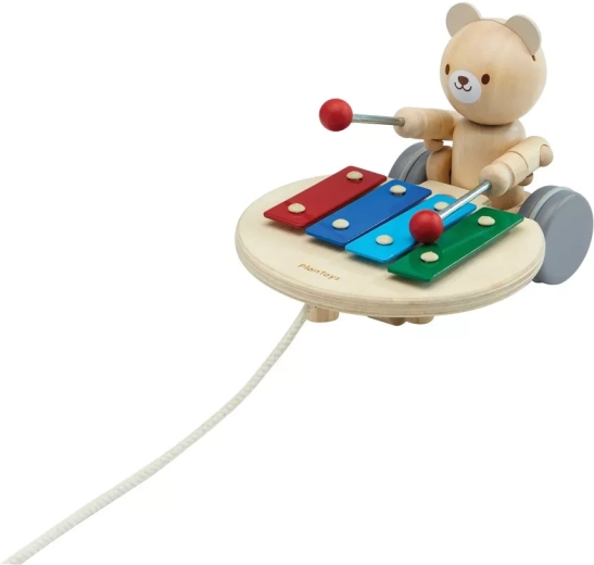 Oso de arrastre con xilófono PlanToys