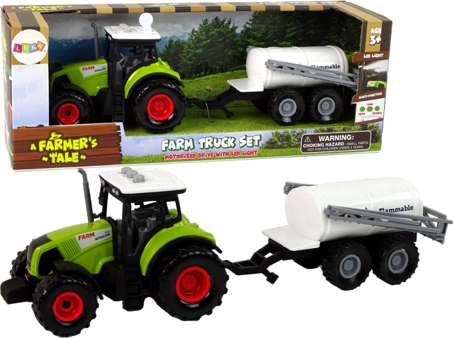 Tractor con cultivador para niños con luces y sonidos – Verde