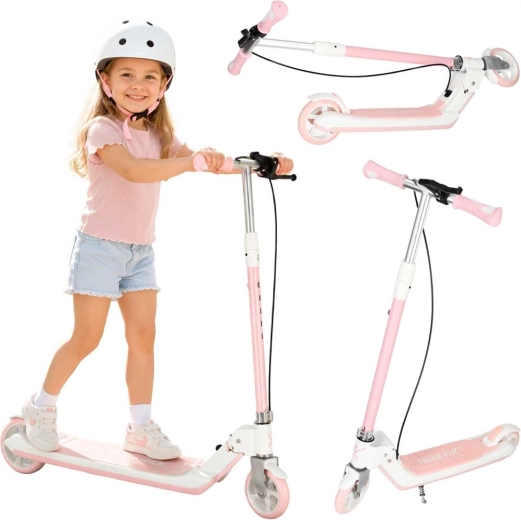 Trike Fix patinete infantil plegable con ruedas LED luminosas, rosa
