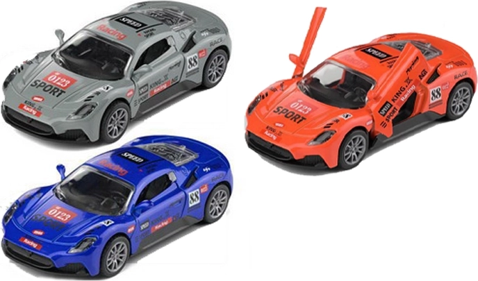 Coche de carreras metálico con marcha atrás