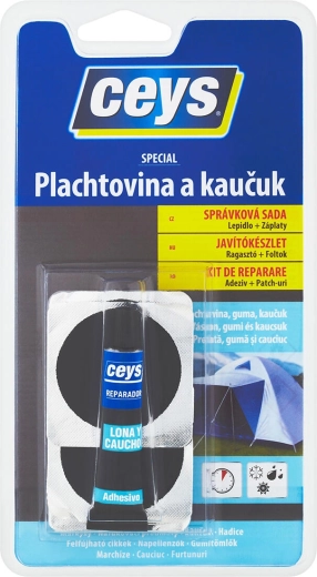 Adhesivo para lona y caucho 7 ml + 4 parches CEYS