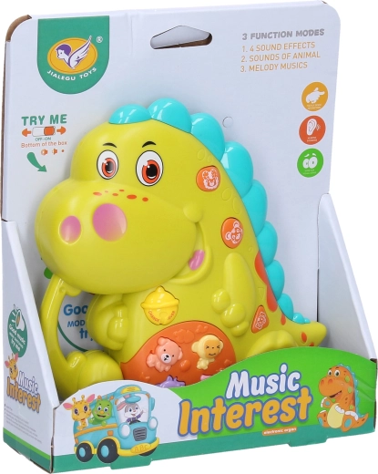 Dinosaurio caminante con efectos de luz y sonido 14 cm - 1 pieza