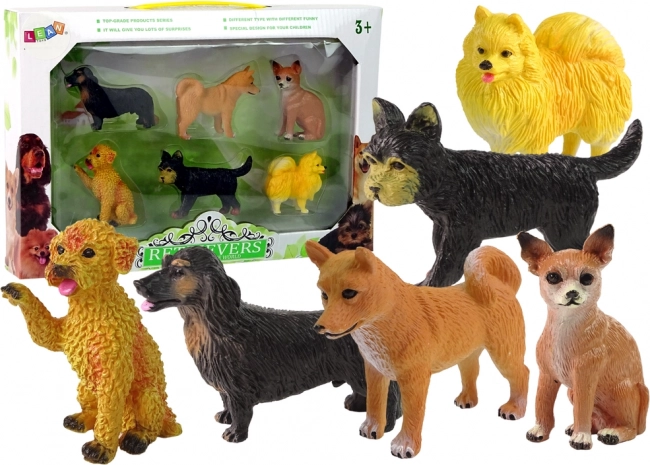 Set de 6 figuras de razas de perros Famous Dog of the World