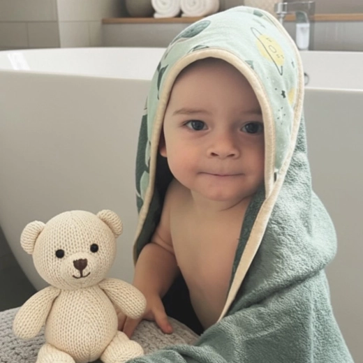 Capucha para calor y comodidad después del baño