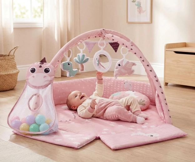 Arco con juguetes y espejo seguro