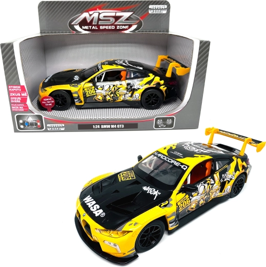 Modelo metálico BMW M4 GT3 con luces y sonido 1:24