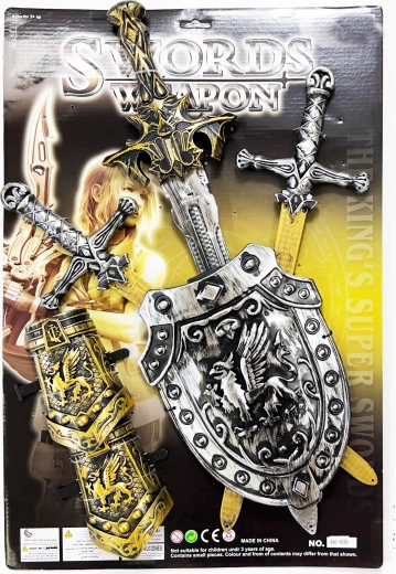 Set infantil de tres espadas con escudo SPARKYS