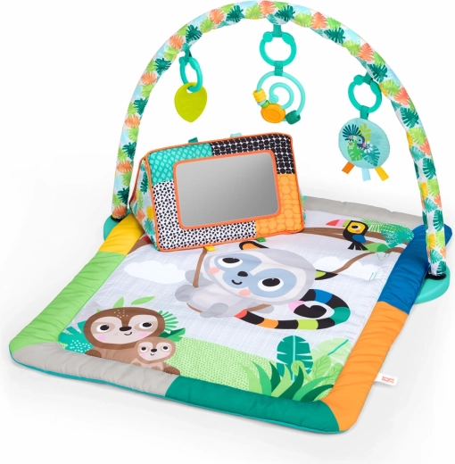Manta de actividades Bright Starts Tropical Treetop para el desarrollo de la motricidad y los sentidos