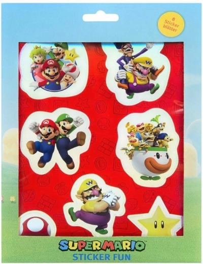 Juego de pegatinas Super Mario (8 hojas)