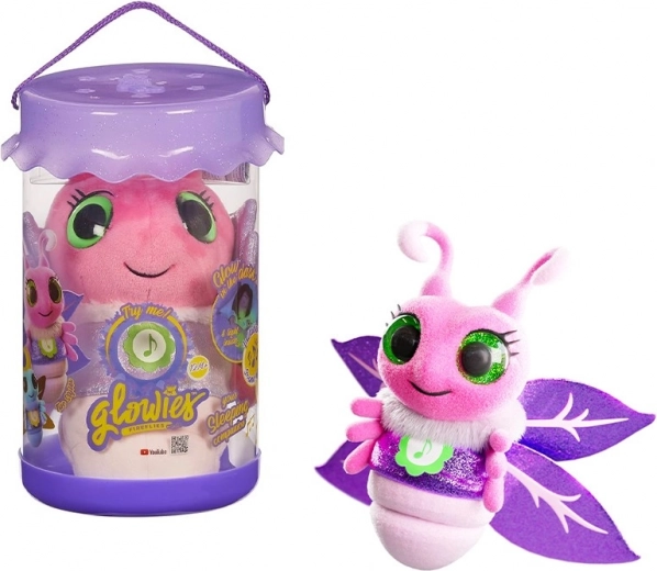 Muñeco para dormir rosa GLOWIES con luz y sonidos
