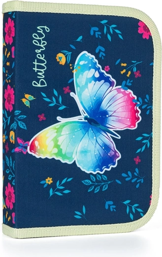 Estuche escolar con 2 solapas Mariposa
