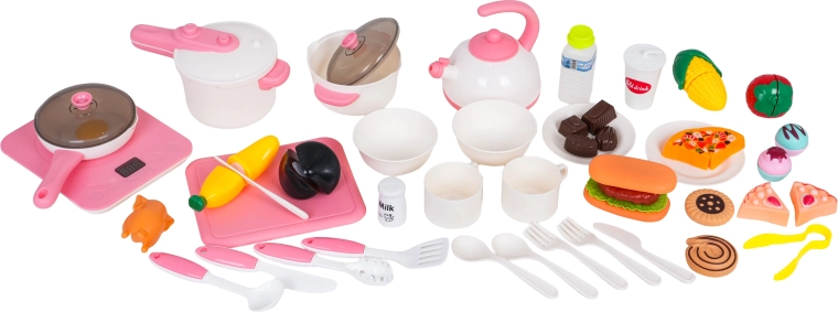 Numerosos accesorios para pequeños cocineros