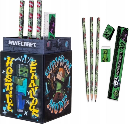 Set de escritura de Minecraft con estuche