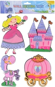 Decoración de pared de espuma con motivo de princesa
