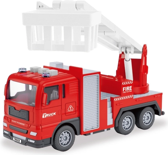 Camión de bomberos con plataforma elevadora extensible con sonido y luz - 1 pieza