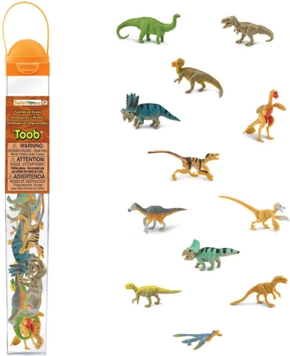 Safari Ltd. TOOBS tubo dinosaurios emplumados