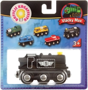 Locomotora diésel de madera Maxim negra