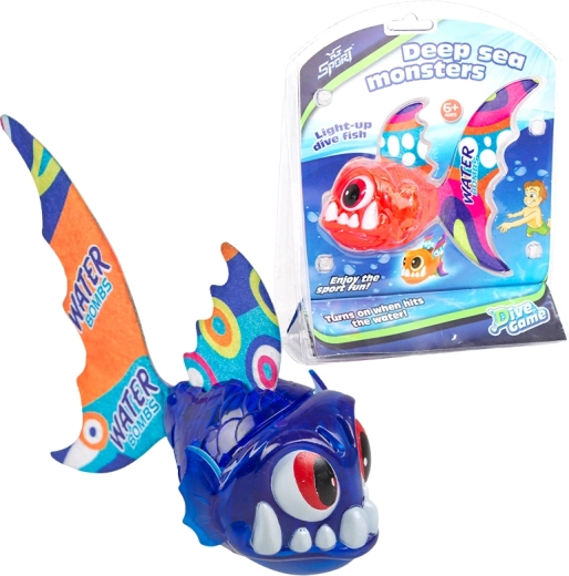 Pez sumergible piraña con luz