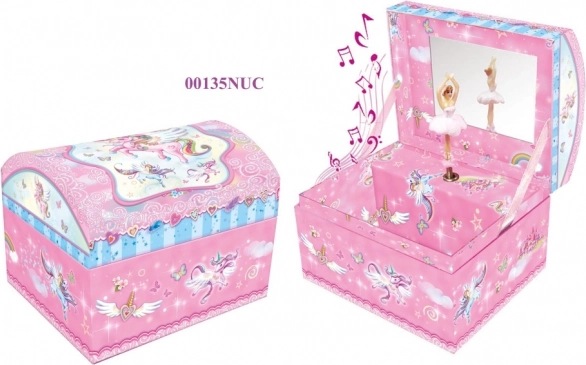 Caja de música joyero con bailarina