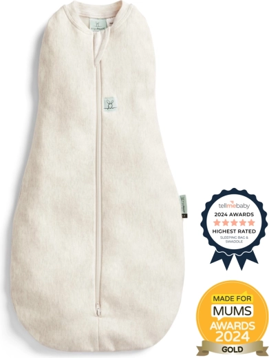 ErgoPouch Cocoon arrullo y saco de dormir 2 en 1 Oatmeal Marle 0,2 tog (3–6 meses)