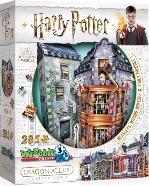 Puzle 3D HARRY POTTER: Sortilegios Weasley y El Profeta Diario (285 piezas) – WREBBIT