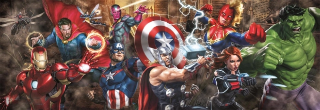 Puzzle panorámico Avengers de 1000 piezas