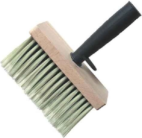 Brocha cuadrada de pintor con cuerpo de madera 18 × 8 × 9 cm