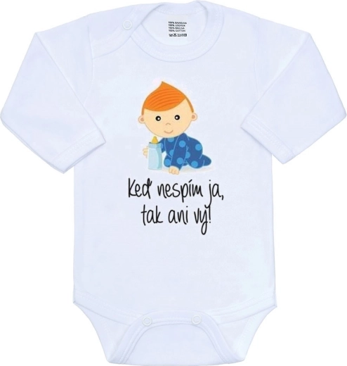 Body New Baby con estampado «Si no duermo yo, ¡vosotros tampoco!»