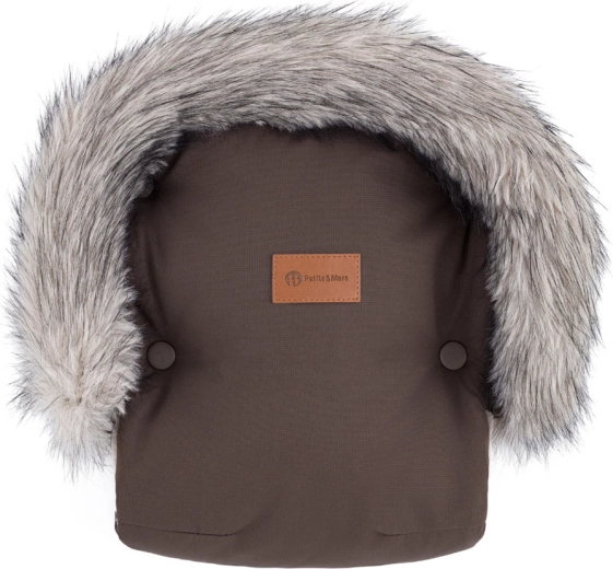 Petite&Mars manoplas para cochecito Furry Rich Brown