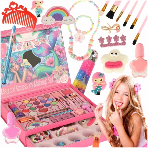 Set de cosmética infantil con maletín y sirena