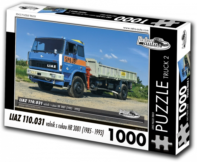 Puzzle Retro Coches Liaz 110.031 Rodillo con Brazo HR 3001, 1000 Piezas