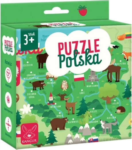Puzzle mapa de Polonia para niños 3+